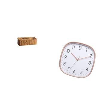 Imagem de Fenteer Caixa de Armazenamento de Controle Remoto para Cozinha E Quarto com Design de Relógio de Parede Digital, Grande, Vintage, Arte de Baixo Ruído, Prática