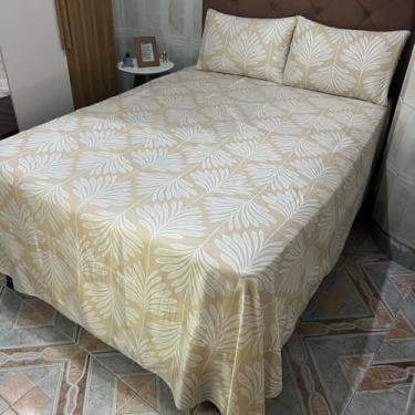 Imagem de Jogo Lençol Casal Padrão 3pçs Box 120 Fios Toque Aveludado(5-casal)