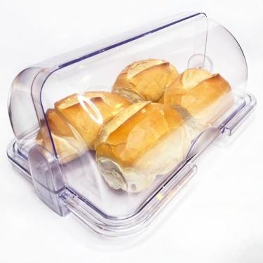 Imagem de Porta PãO Cristal Com Tampa Articulada - Para PãEs, Bolos E Frios