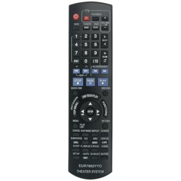 Imagem de Controle remoto de substituição EUR7662YW0 adequado para sistema de som Panasonic DVD Home Theater SA-PT950PC SB-WA1050 SH-FX65T SE-FX65 SE-FX66 SC-PT750 SC-PT753 SB-HF950 SB-HC950 SB-HF1050 SB-HS9950
