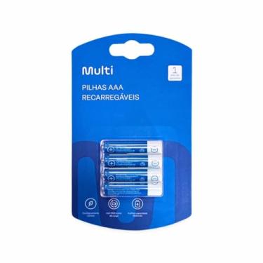 Imagem de Pilhas Recarregáveis AAA 1000Mah com 4 Unidades Multi - CB050