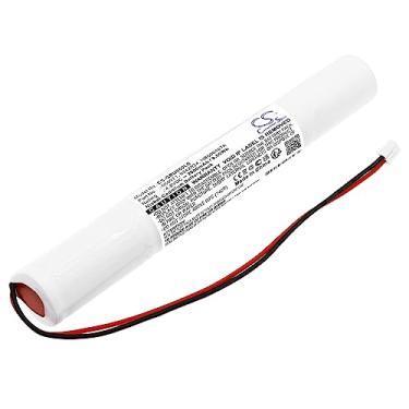 Imagem de Bateria de substituição de iluminação de emergência de 2000mAh, compatível com B65LED 6 614 40, B65LED 6 624 34/40, U21LED 6 616 10, U21LED 6 626 07/10, URA ONE 6 616 40, URA ONE 6 626 34/40