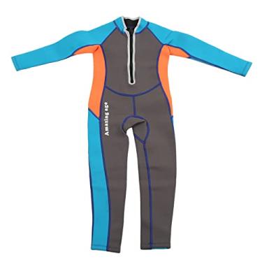 Imagem de Naroote Roupa de Mergulho Infantil de Manga Comprida Com Alta Elasticidade e Proteção Solar para Meninos e Meninas de 12 a 13 Anos de Idade (Tamanho 10)