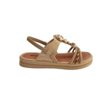 Imagem de Sandália Flatforme Baixa Casual Fácil Calce Mississipi J0221 (Marfim, BR, Adulto, Numérico, 38)