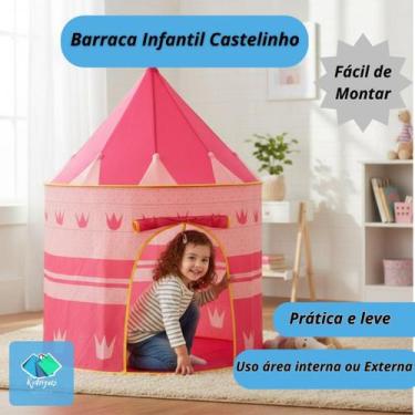 Imagem de Barraca Infantil Tenda Toca Cabana Castelinho - DDG, Rosa
