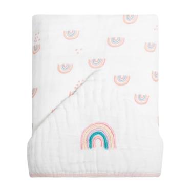 Imagem de Toalha Banhão com Capuz 3 Camadas, Tecido Macio para Banho e Relaxamento, 90x75 cm(Chuva de Amor)