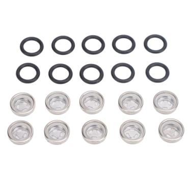 Imagem de 10 peças de Vidro do Cilindro Mestre Freio Moto ATV com Anel O Universal para Substituição Lente Resina Selagem Borracha à Prova Vazamentos Visão Nível Óleo