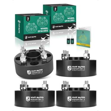 Imagem de YHTAUTO Espaçadores de roda Hubcentric de 4 x 100 mm 5 cm para Dodge Charger, Chevrolet Cobalt, Chrysler, Saturn, Pontiac, Geo Models, espaçadores de pneu forjados 5.1 cm com pinos M12x1.5 57,1 mm