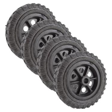 Imagem de 4Pç Roda Carrinho Feira Mercado Maleiro Bolsa Reforçado 15Cm