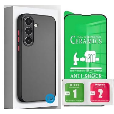 Imagem de Capa Capinha Case Premium Anti Impacto Fosca Preta Translúcida com Proteção de Câmera para Samsung Galaxy S24 FE - FD Acessórios (Capa e Película 3D S24 FE)