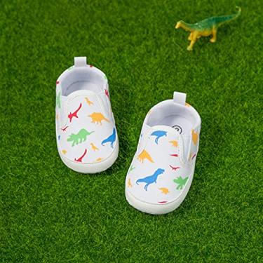 Imagem de Tênis para bebês meninos meninas cano alto sola macia antiderrapante infantil leve pré-andador primeiro berço, A06/branco, 12-18 Months Toddler