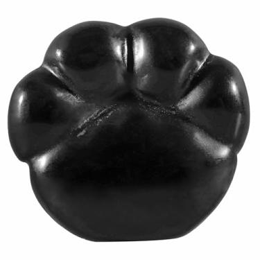 Imagem de Rockcloud Estátua de pata de gato de cristal obsidiana preta natural para decoração, esculpida à mão com animais curativos pedra para alívio do estresse