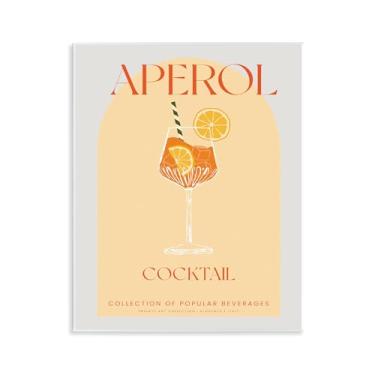 Imagem de Stupell Industries Arte em placa de parede de coquetel Aperol retrô elegante, design por Lil' Rue, 14 x 11