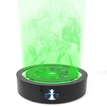 Imagem de JIUMOZHI Base de luz a laser para narguilé, bateria recarregável, base de led para fumar, shisha narguile chicha, bandeja colorida de campo de força a laser (A)