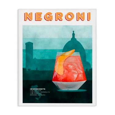 Imagem de Stupell Industries Arte de parede retrô Negroni & Architecture, design de Brett Blumenthal, 50 x 40 cm