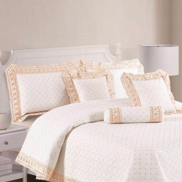 Imagem de Kit Cobre Leito Royale Casal Padrão 06 Peças - Off White