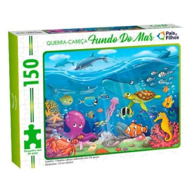 Imagem de Quebra-Cabeça 150 peças Fundo do Mar - Pais e Filhos, Puzzle