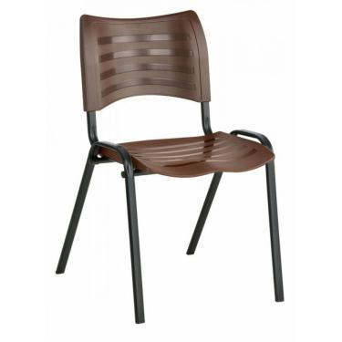 Imagem de Cadeira Empilhável Iso Linha Polipropileno Iso Marrom