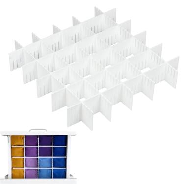 Imagem de KUILONGT 15 divisórias de gaveta - organizadores ajustáveis para roupas, roupas íntimas, maquiagem, utensílios de cozinha e ferramentas - Separadores de gaveta de cômoda DIY para quarto, cozinha