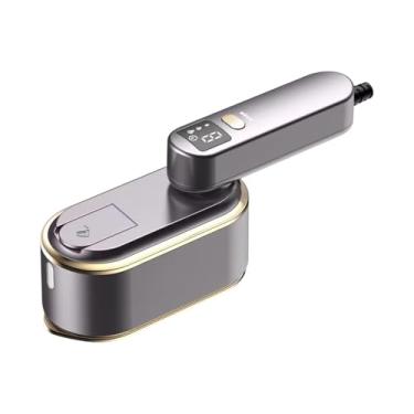 Imagem de KiBcsLic Ferro a vapor portátil para viagem, ideal para passar roupas e camisas. Mini ferro elétrico a vapor com visor digital e reservatório de 150ml, Roxo