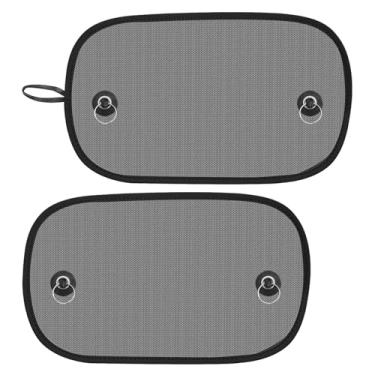 Imagem de Lyxheth 2 peças de persianas de janela de carro, bloqueador solar de janela de carro, persiana para bebês em veículo com ventosas, proteção universal contra brilho e raios UV, acessórios automotivos