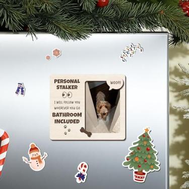 Imagem de GIFTELIX Molduras magnéticas para amantes de animais de estimação, dono de cachorro - Perseguidor pessoal - Moldura magnética exclusiva para mulheres, homens - Molduras magnéticas para geladeira