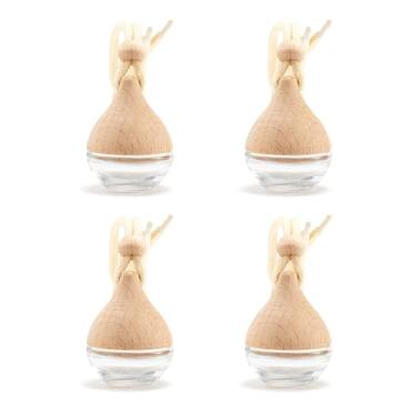 Imagem de Difusor de ar recarregável para carro, garrafa de vidro vazia com palitos de palheta para óleos essenciais, difusor de perfume de carro e decoração de pingente de aromaterapia para mulheres e homens