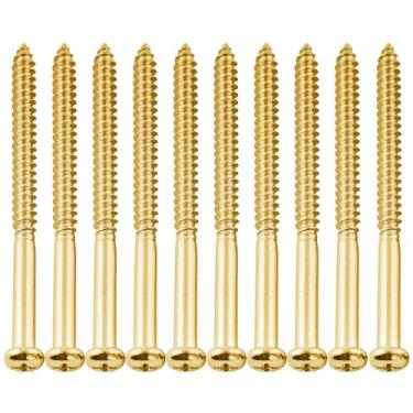 Imagem de Musiclily Ultra 2,6x35mm Parafusos de Aço Inoxidável para Captador Guitarra Baixo de estilo JB PB P90 JM, Dourado(10 Peças)