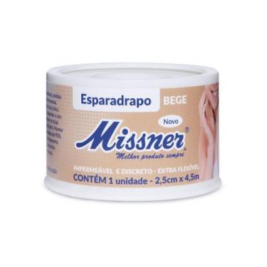 Imagem de Esparadrapo Missner Impermeável Bege Extra Flexível 2,5cmx4,5m