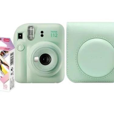 Imagem de Kit Câmera Instax Mini 12 Verde Com 10 Filmes Macaron
