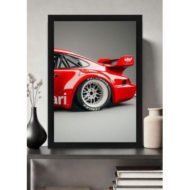 Imagem de Quadro Porsche 911 Vintage com Vidro e Moldura Preta Tam:A4 - Spark Lo