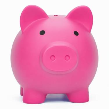 Imagem de Mealheiro para Sbrvaniy Cofrinho para meninos e meninas Meu primeiro cofre de dinheiro de plástico inquebrável P/M/G tamanho decoração poupança Natal, Páscoa, presente de aniversário