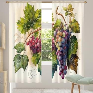 Imagem de 2 conjuntos de painéis de cortinas translúcidas retrô realistas com filtragem leve painéis de cortina leve para porta e janela para sala de estar, quarto, jantar, 213 cm de comprimento