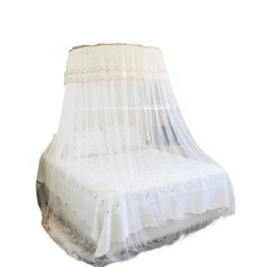 Imagem de Mosquiteiro de Teto Casal Indiano Gigante – Renda Elegante, Universal para Cama Casal e Solteiro(verde)