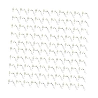 Imagem de KiBcsLic Conjunto de 100 Presilhas para Abajur, Clipe Fixador para Luminária de Teto, Acessórios Versáteis para Fixação de Lâmpadas, Suporte com Fivela, Branco