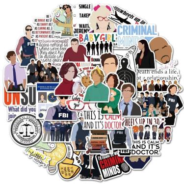 Imagem de Adesivos de vinil impermeável Criminals Minds, anime, 50 unidades