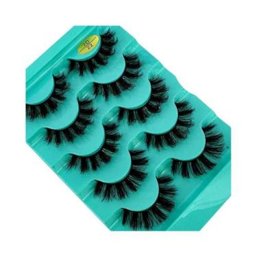 Imagem de Cílios Postiços 3D Cat Eye D Curl Fluffy Macios Naturais 5 Pares Exten