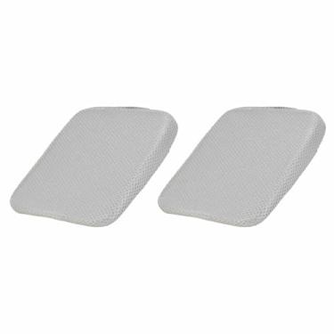 Imagem de HARFINGTON 2 peças de almofada de assento de 6 cm de espessura confortável de espuma viscoelástica para cadeira de escritório com fundo antiderrapante para motorista de assento de carro, cinza