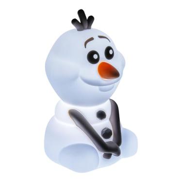 Imagem de Paladone Frozen Olaf SquishyGlo Light – Lâmpada de silicone oficial da Disney para crianças e adolescentes – Sem fio, luz noturna recarregável – Decoração de quarto divertida e presente colecionável