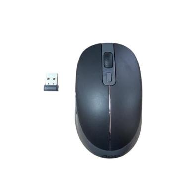Imagem de Mouse Sem Fio MS220, 2.4GHz, 1600 DPI, Ergonômico, Cinza com Preto, 10,5x6,5x3cm, Plug and Play