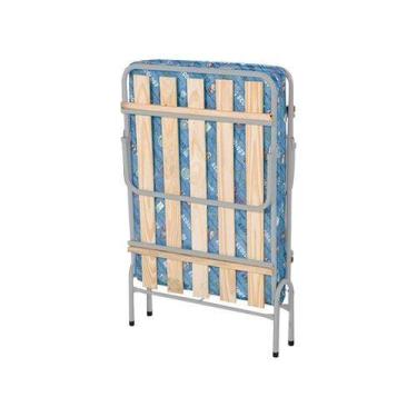 Imagem de Cama Dobrável Aço com Colchão - N&E Loja, Branco
