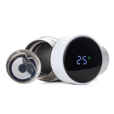 Imagem de Garrafa Térmica Smart em Aço Inox 450ml – Com Display Digital de Temperatura – Design Colors Fresh para Café, Chá e Academia