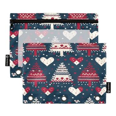 Imagem de Wassud Pacote com 2 pastas de fichário de fundo de Natal com 3 furos, pasta organizadora de arquivos para casa, escritório