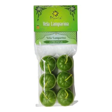 Imagem de Vela Lamparina Especial Djovia Verde - Citronela 6 Unidades
