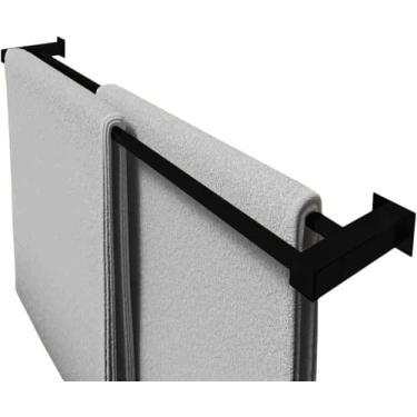 Imagem de Toalheiro Duplo de Banheiro 70cm em Aço Inox Preto Fosco – Design Moderno, Resistência e Sofisticação para Seu Ambiente