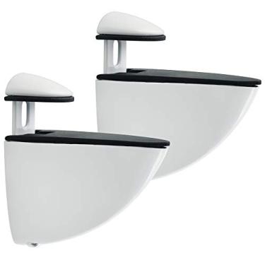 Imagem de Alise 2 Pcs Adjustable Brackets Board/Glass Floating Shelf Brackets Wall Mount Shelves Support Holder Accessories,BL007W-2P White Finish