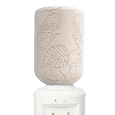 Imagem de DOPENSPI Tampa antipoeira de barril dispensador de água de 5 galões, capa de garrafa de água elástica capa protetora de decoração capa de balde de tecido de poliéster extensível para uso em escritório