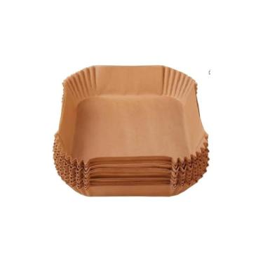 Imagem de Forma Air Fryer Descartável, 50 Unidades, 16cm Diâmetro x 4,5cm Altura, Cor Bege, Temperatura Máxima 220°C, para Air Fryers 3 a 5 Litros
