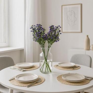 Imagem de Arranjo de Flor Mosquitinho Decorativa Artificial lilas, 34cm, Kit com 2 Unidades