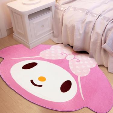 Imagem de Maikerry Tapete rosa de 1,5 m para quarto, tapete kawaii, tapete de anime para sala de estar, quarto de crianças, meninas e adolescentes, decoração interna e externa